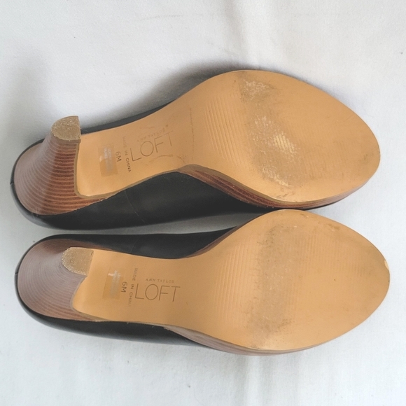 Ann Taylor LOFT Leather Pumps - Size 6 - Black - Picture 7 of 7